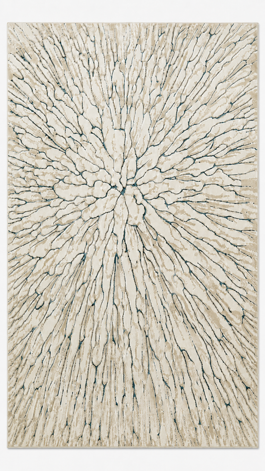 LUXURY 550A BEIGE AZUL | ALFOMBRA