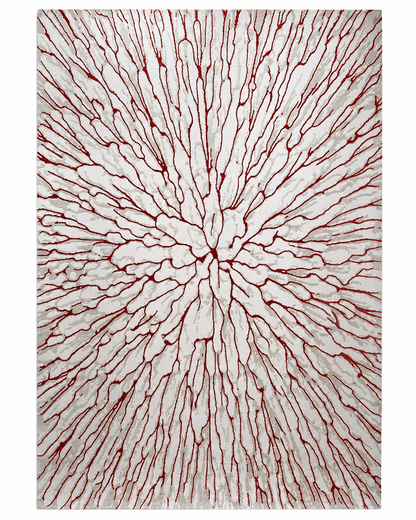 LUXURY 550A BEIGE ROJO | ALFOMBRA