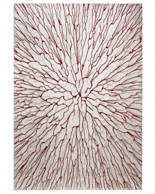 LUXURY 550A BEIGE ROJO | ALFOMBRA