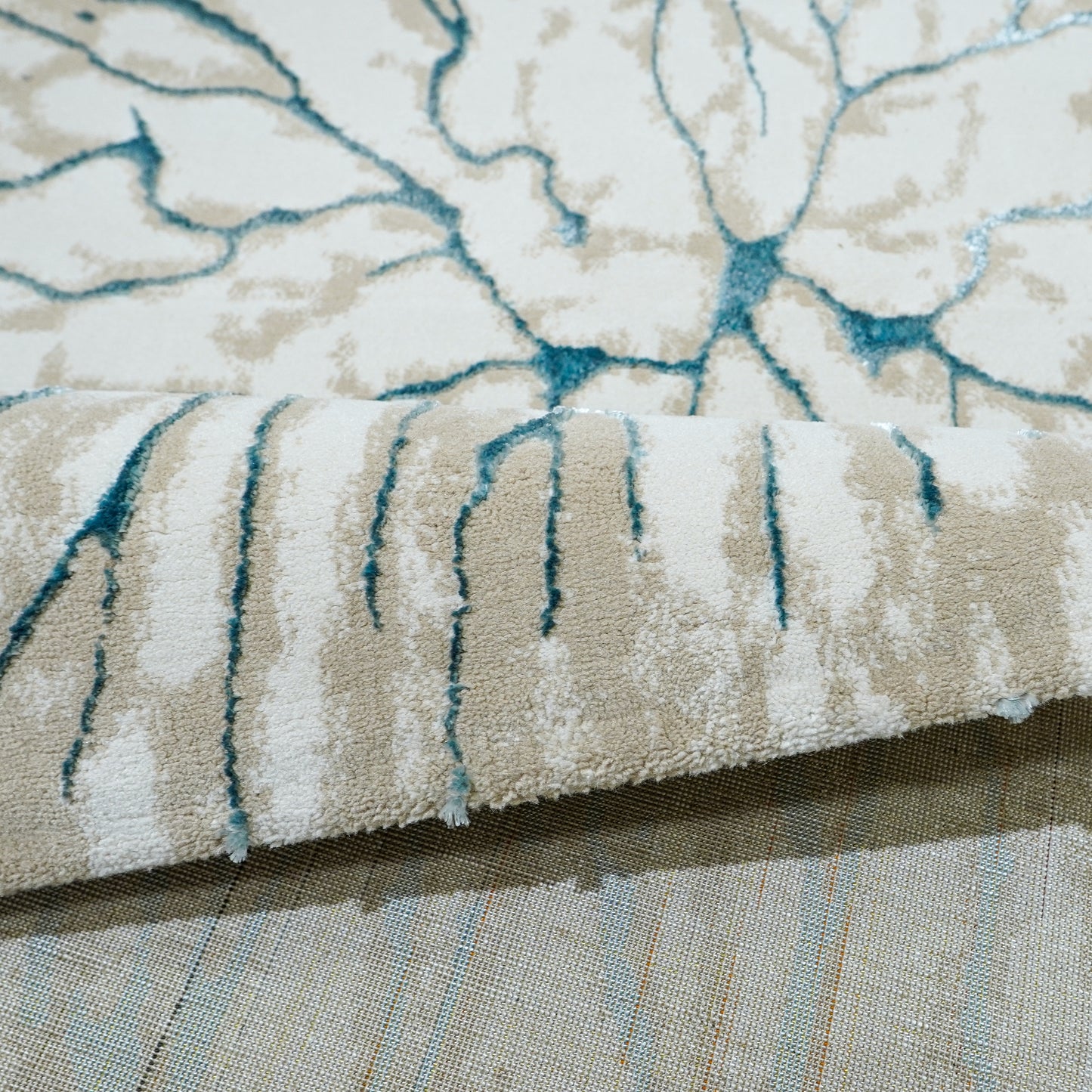 LUXURY 550A BEIGE AZUL | ALFOMBRA