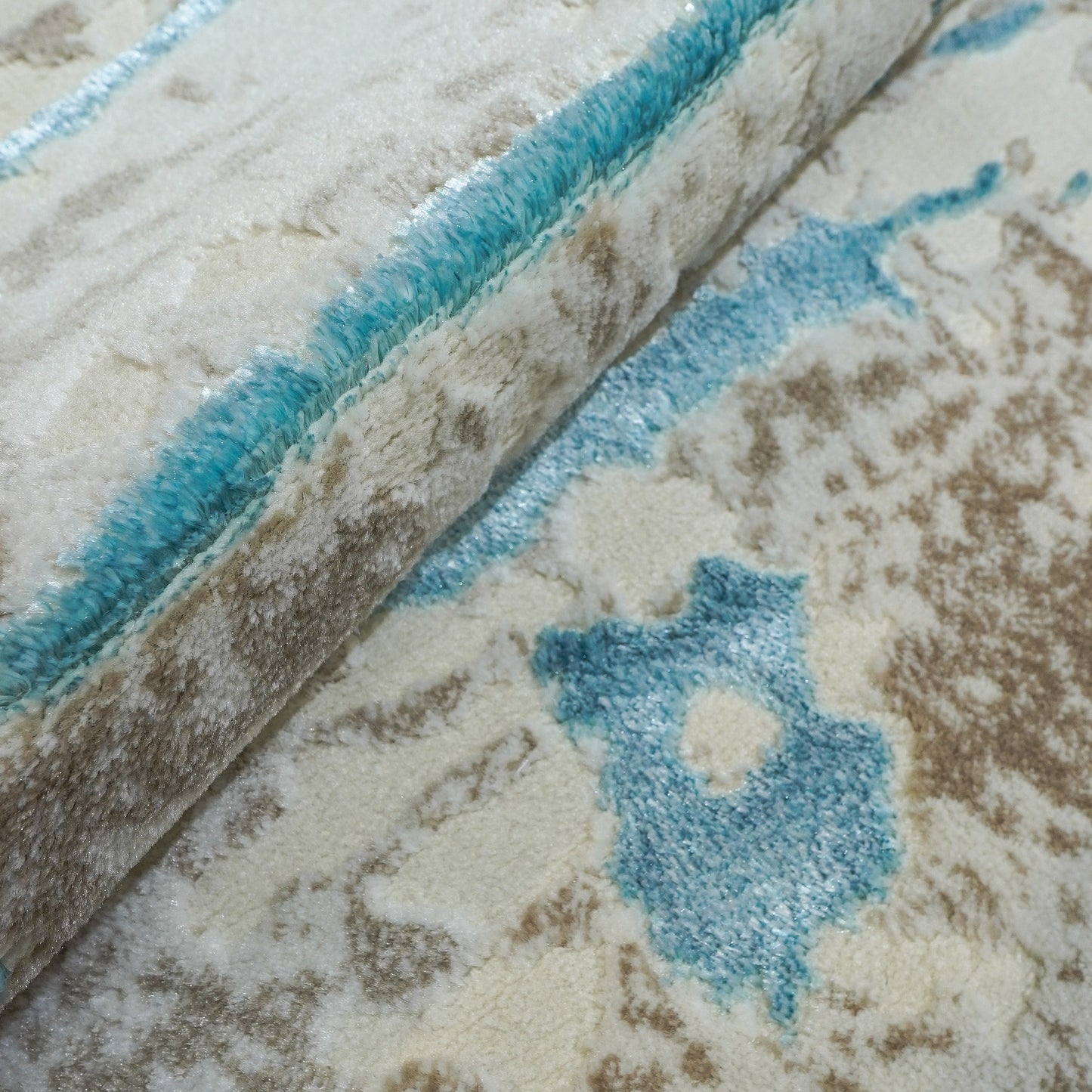LUXURY 695A BEIGE AZUL | ALFOMBRA