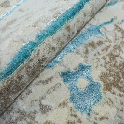 LUXURY 695A BEIGE AZUL | ALFOMBRA