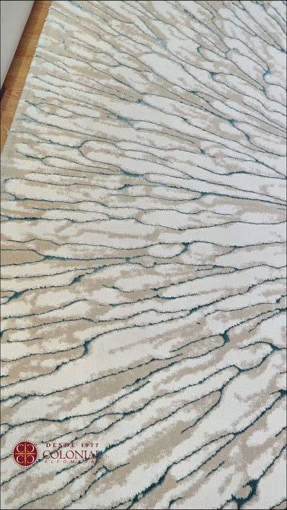 LUXURY 550A BEIGE AZUL | ALFOMBRA