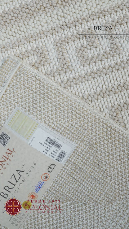 BRIZA 220 BONE. BEIGE BLANCO / ALFOMBRA