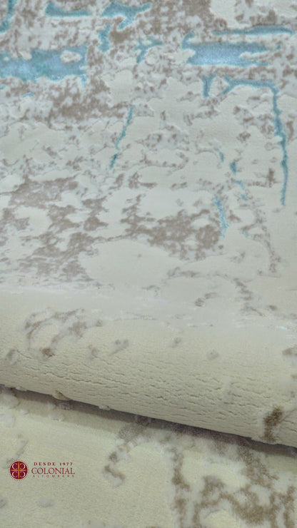 LUXURY 695A BEIGE AZUL | ALFOMBRA